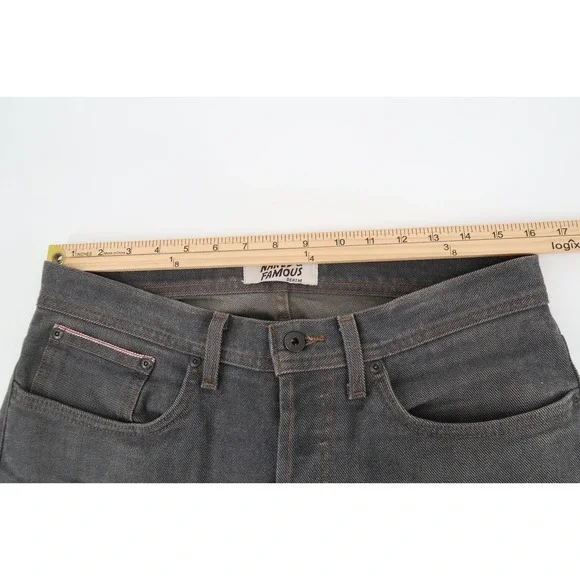 Naked & Famous Weird Guy Hunter Stretch Selvedge Denim Jeans Mens 32 Red Lined - Picture 9 of 13